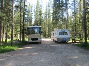 Our spot at Lake Louise Campground. 