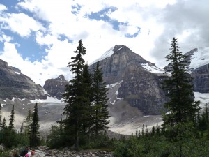 The view at the Plain of Six Glaciers