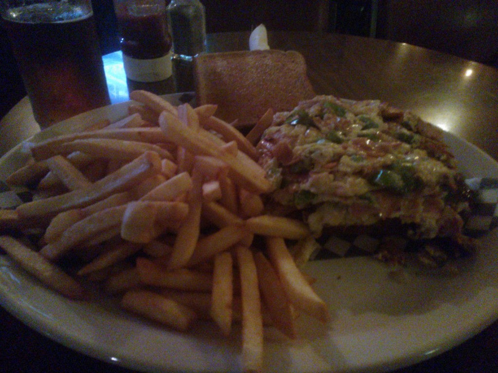 I thought I was ordering an omelet (Denver Omelet), turns out it was a Denver Sandwich. Stick-to-your-ribs tasty!