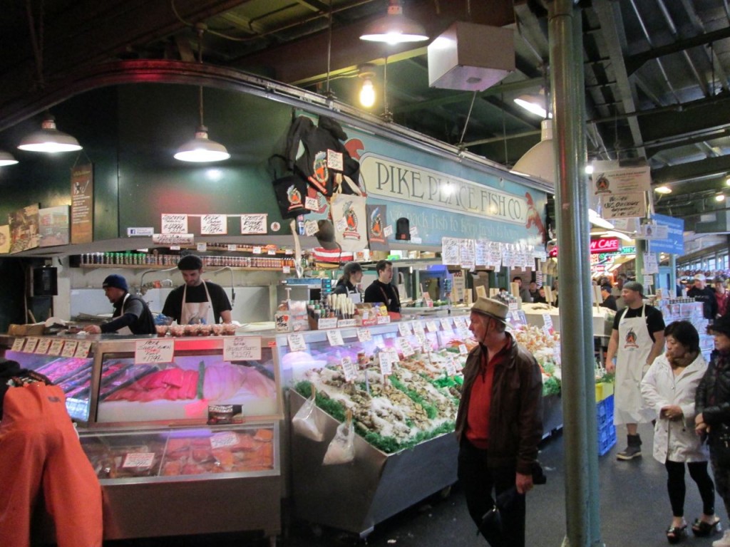 I always feel like a leach, hovering around this place waiting for somebody else to buy something, so I can watch them holler and throw the fish.