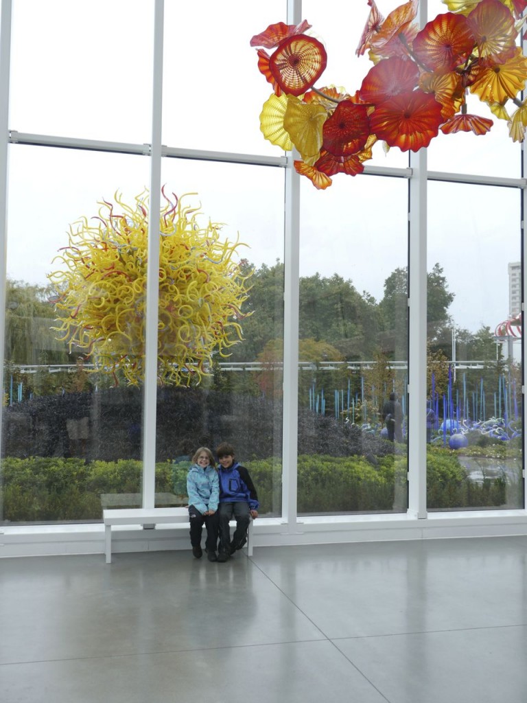 Some of the places in here are stunning, and I love how they've planned sight lines.  This is inside the "glass house", looking out over the gardens.