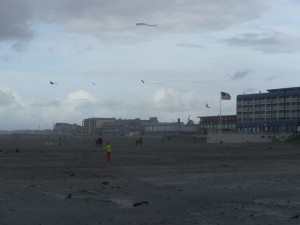 Walking down the beach in Seaside