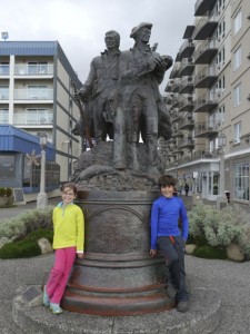 Lewis and Clark statue commemorating their 18 month, 4000 mile journey to the Pacific Ocean.  This was designed as the official "End of the Trail" for Lewis and Clark. 