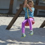 Playing at the playground on Christmas