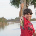 Our neighbors gave Kane some worms to use.  He was so excited to fish as soon as we set up.  