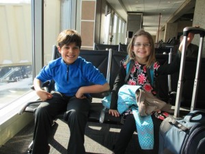 Waiting for our plane in Kansas City 