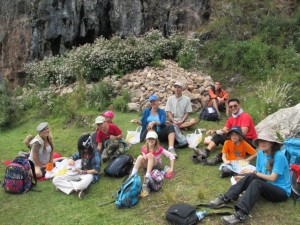 We had an interesting encounter with a Quechua Man who did not want us to picnic by river.  After food was offered to him, everything was fine. 